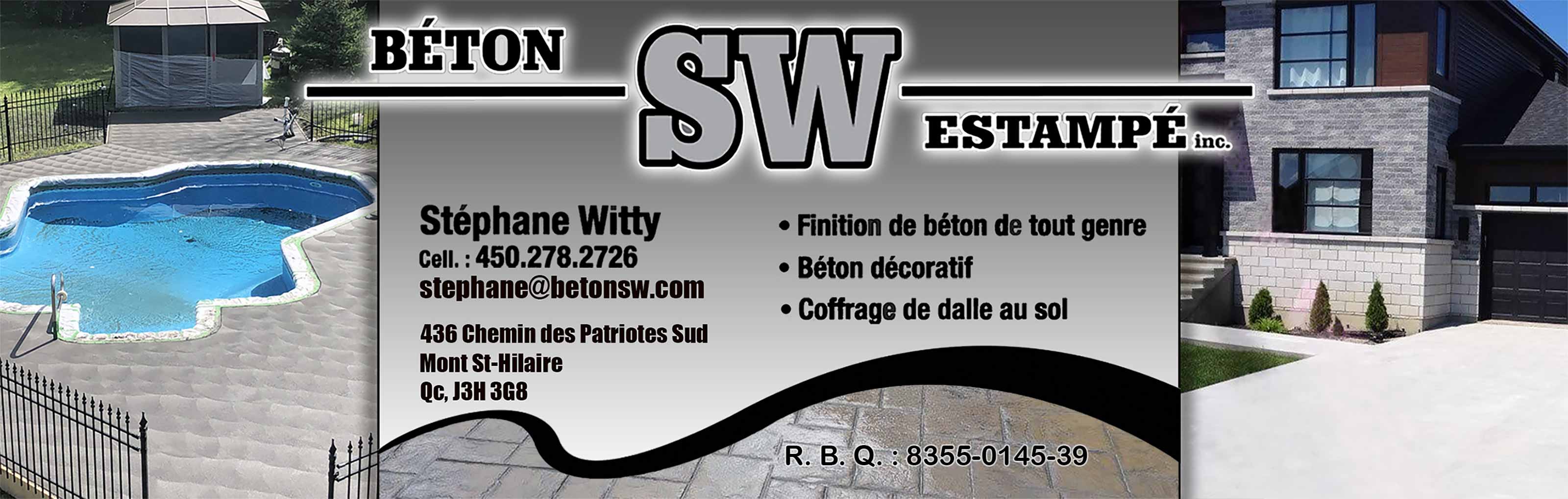betonsw estampé inc